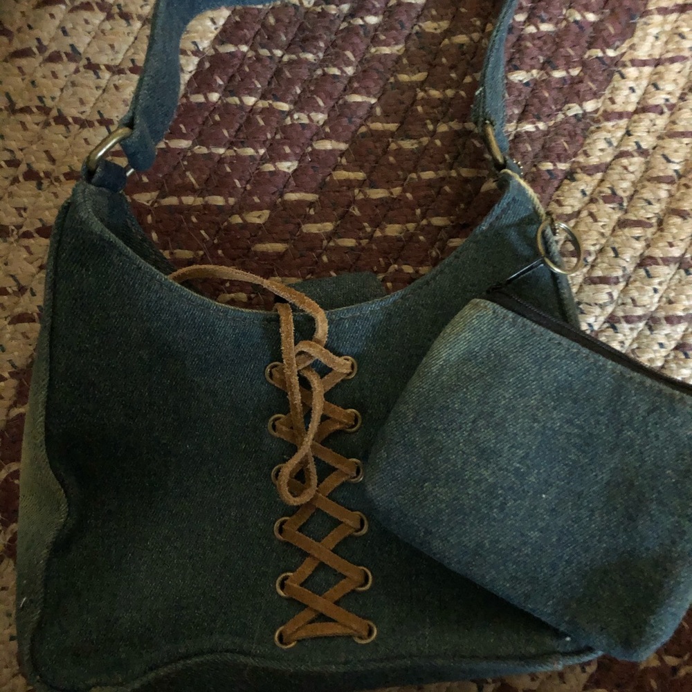 Preown vintage jean purse with wallet